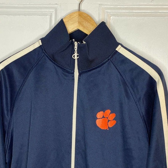Champion Athletic CLEMSON TIGERS Full Zip Navy Blue Track Jacket MEN'S LARGE - Picture 6 of 11